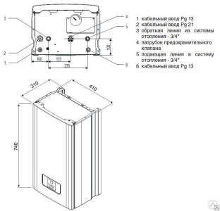 Размеры электрокотла протерм 12 квт