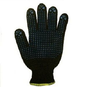 Перчатки хлопчатобумажные с ПВХ покрытием 5 Н 7,5 класс "Люкс" "Точка", черный