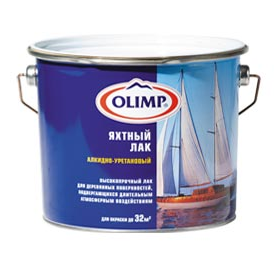 Лак яхтный алкидно-уретановый Олимп, 2,7 л, глянцевый