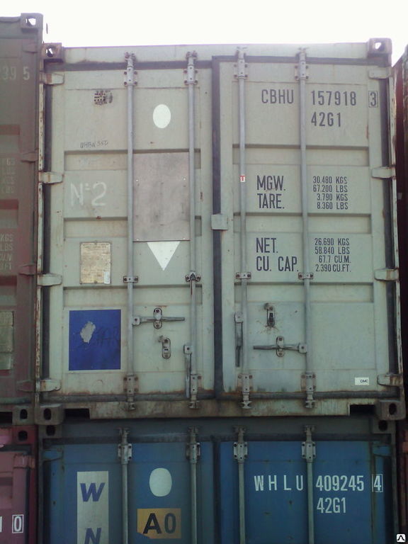 Морской контейнер 40 фут белого цвета