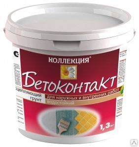Грунт Бетоконтакт Спутник 6кг желтый