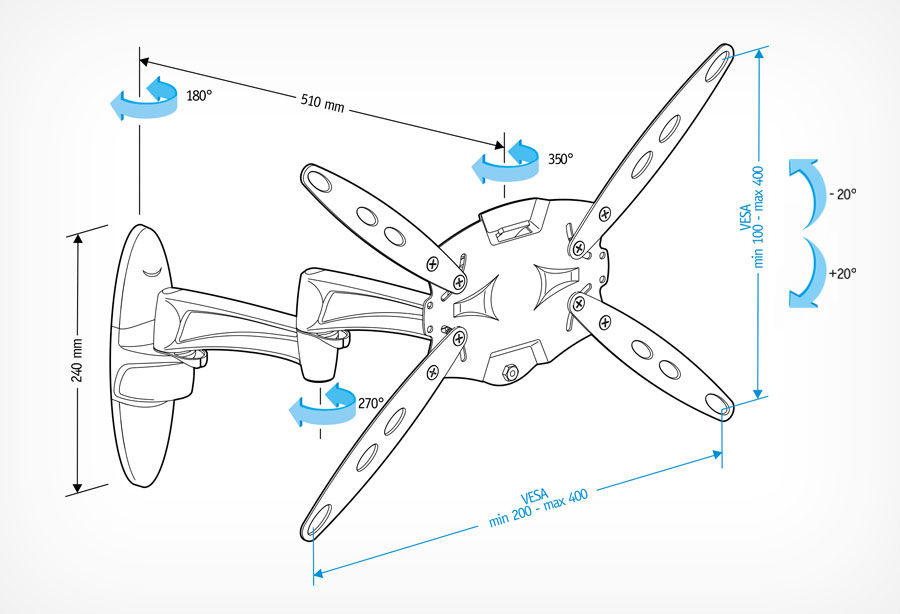 Кронштейн для телевизора на стену чертежи dxf