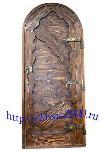 Дверь деревянная "Варвар" (арочная)