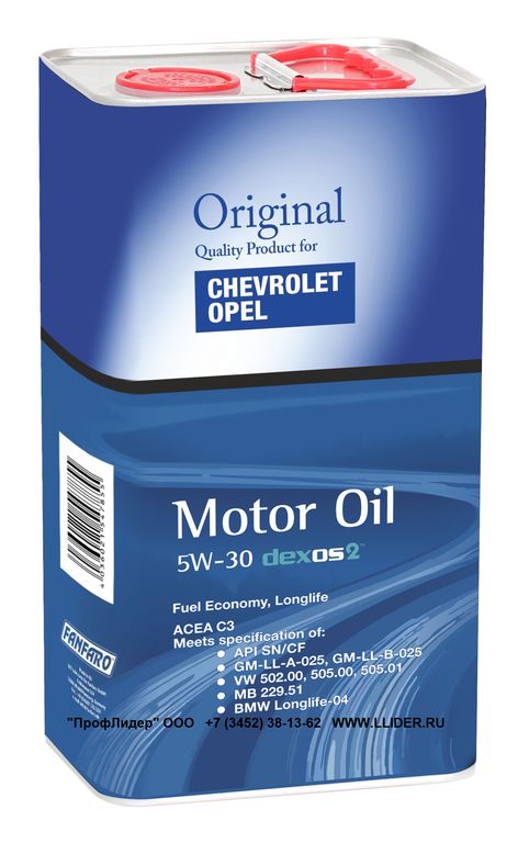 GM SAE 5W30 API SN dexos2 SCT синтетика моторное масло, канистра (банка) 5 1