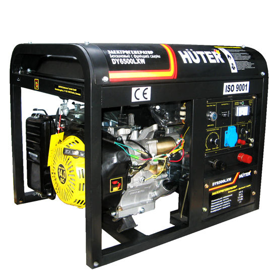 Генератор бензиновый DY6500LXW Huter 5 кВт 230 В с функцией сварки