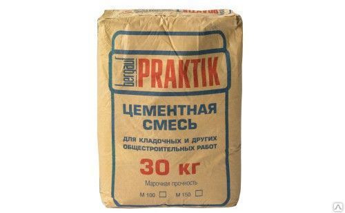 Кладочная цементная смесь для ячеистых блоков морозоустойчивая Bergauf Praktik (30 кг)