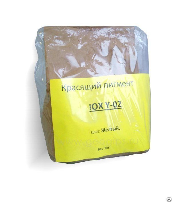 Пигмент для бетона желтый железоокисный ИОКС Y-02 (20 кг)