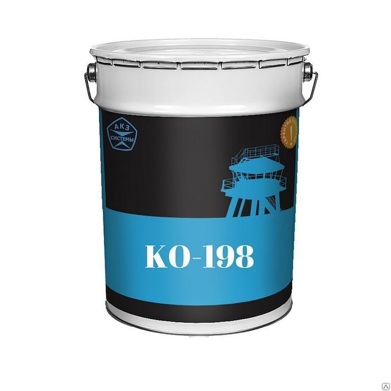Эмаль защитная морозостойкая атмосферостойкая КО-198 красно-коричневая (50 кг)