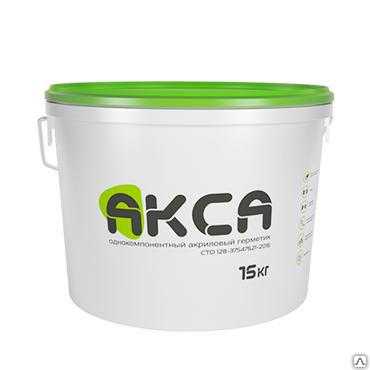 Герметик акриловый АКСА Белый СТО Эконом(15кг), кг