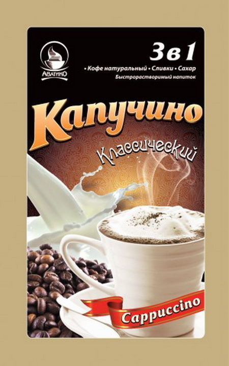Кофе растворимый Аватико «Капучино классический» 3в1 20 пак. по 25 г ...