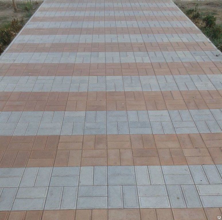 Тротуарная плитка «Кирпичик» h = 4,5см оранжевый