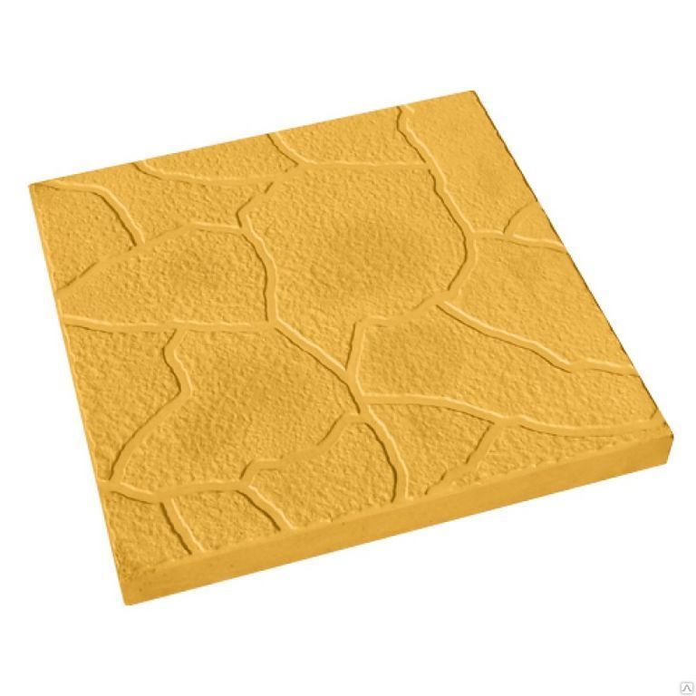 Тротуарная плитка "Тучка", 300х300х30 мм, желтый