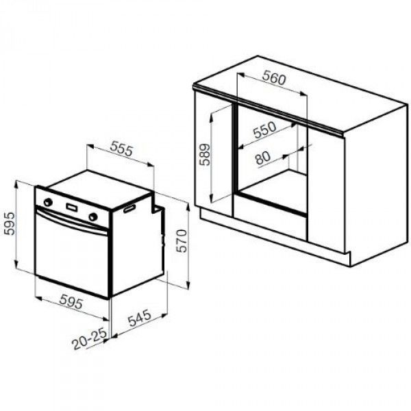 Электрический духовой шкаф korting okb 561 cfx