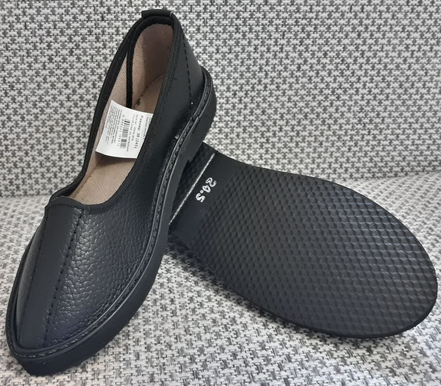 Туфли (тапочки) кожаные на подошве из пористой резины модель: 120-0037-01,цена в Нижнем Новгороде от компании Богородская специальная обувь