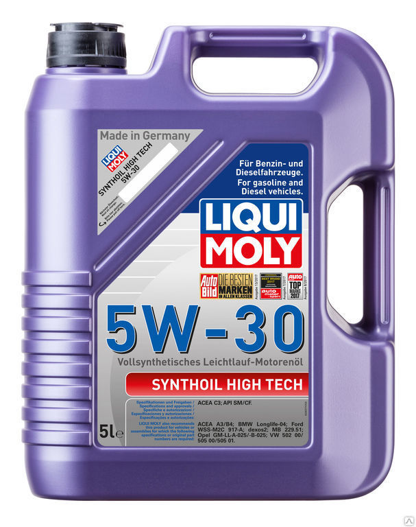 Масло моторное LIQUI MOLY Synthoil High Tech 5W-30 (5 л)