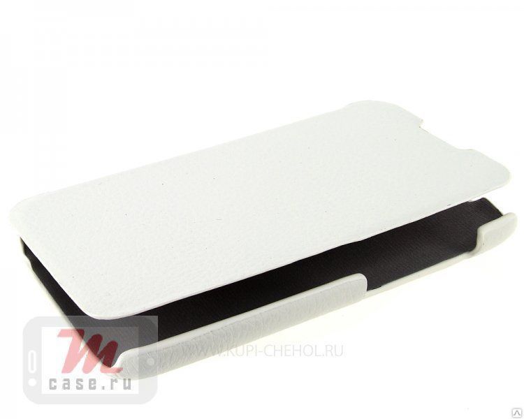 Чехол книжка кожаный белый для HTC Desire 310