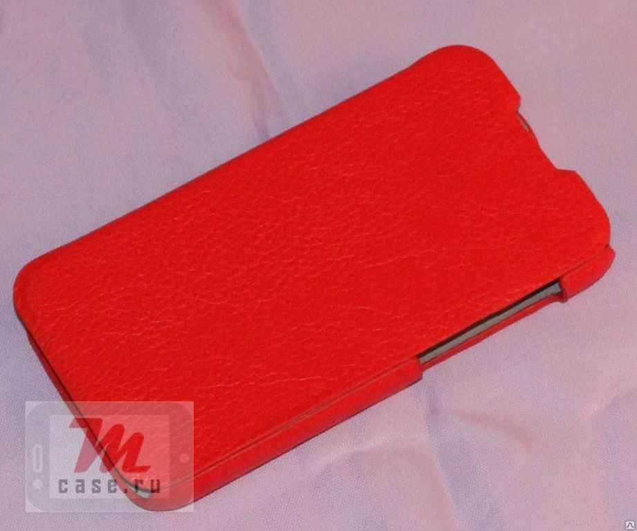Чехол книжка кожаный красный для HTC Desire 310