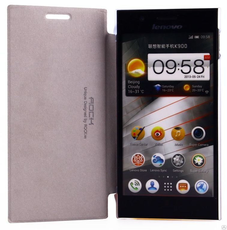 Чехол Rock для Lenovo IdeaPhone K900 Flip Cover Elegant Series