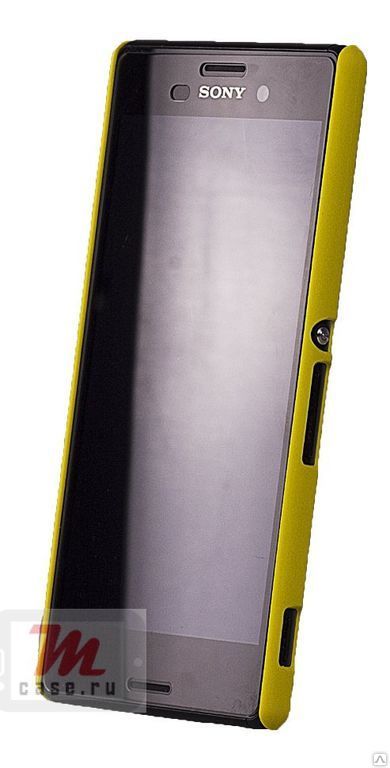 Чехол для Sony Xperia M4 пластиковая накладка Желтая