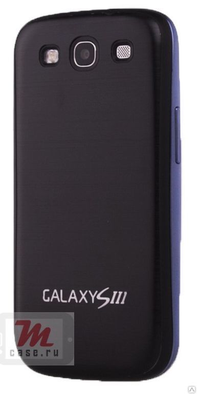 Задняя крышка для Samsung Galaxy S3 (S3 Duos) Черная сталь