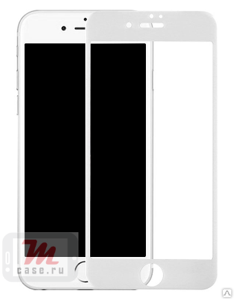 Защитное стекло на весь экран для iPhone 7 Benks белого цвета