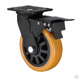 Колесо большегрузное поворотная с тормозом 80мм (ED01 VBР F)