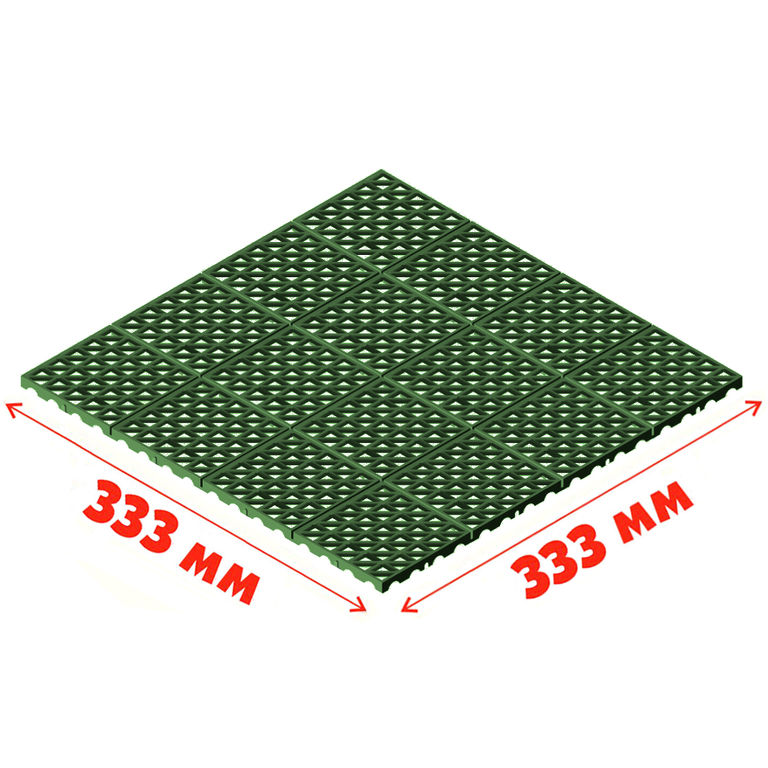 Газонная решетка универсальная "ап" зеленая 333*333*10,5 мм (12,5 т/м2) Альта-профиль
