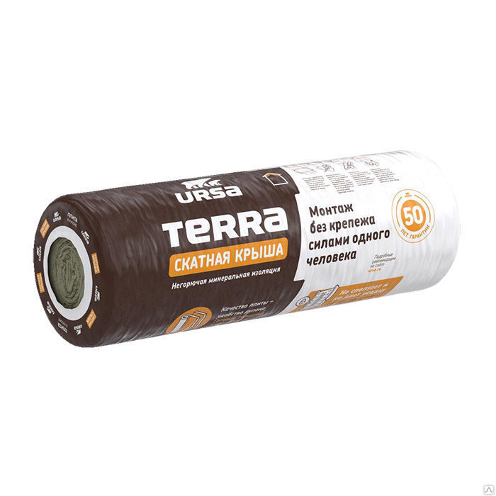 Маты теплоизоляционный URSA TERRA 35 QN Скатная крыша 3900-1200-15