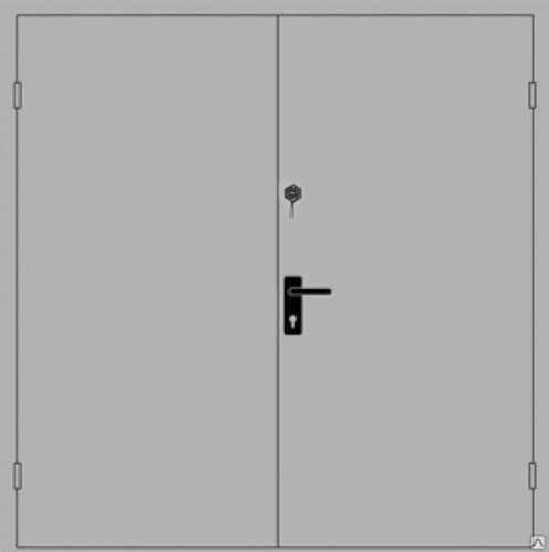 Дверь ДПМ-02 двустворчатая, стандартная размеров, до 2100х1300 мм