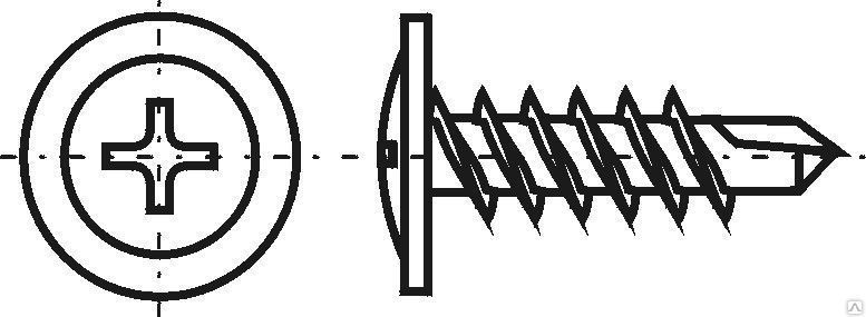 Саморез с полусферической головкой Магнитная насадка d=8, d=10