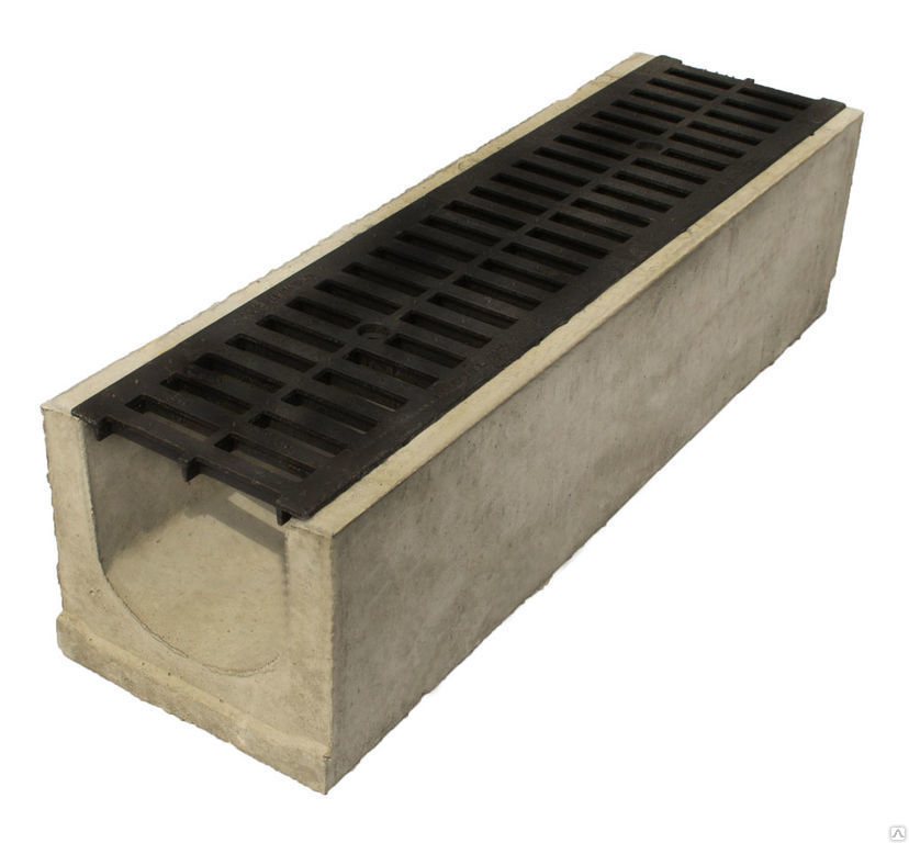 Лоток водоотводный бетонный ЛВБ Optima 500, 1