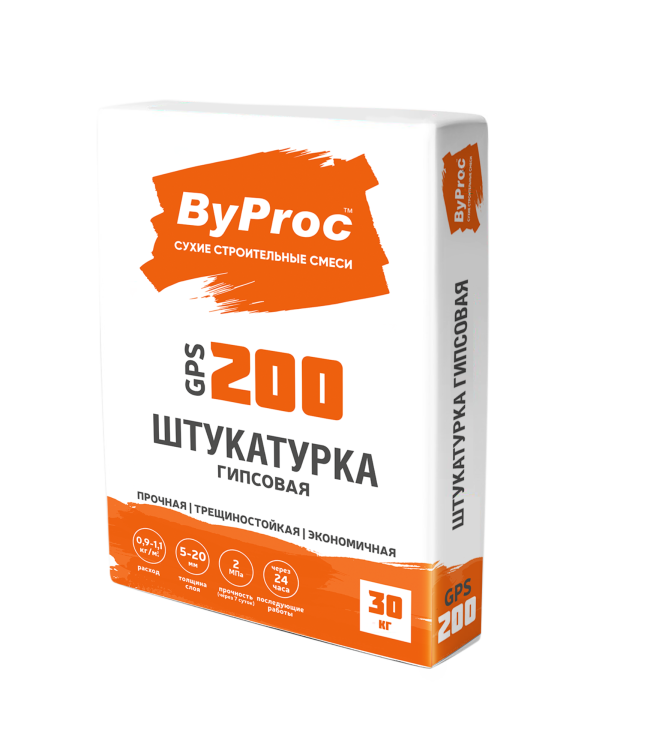 Штукатурка гипсовая стандартная ByProc GPS-200 30 кг