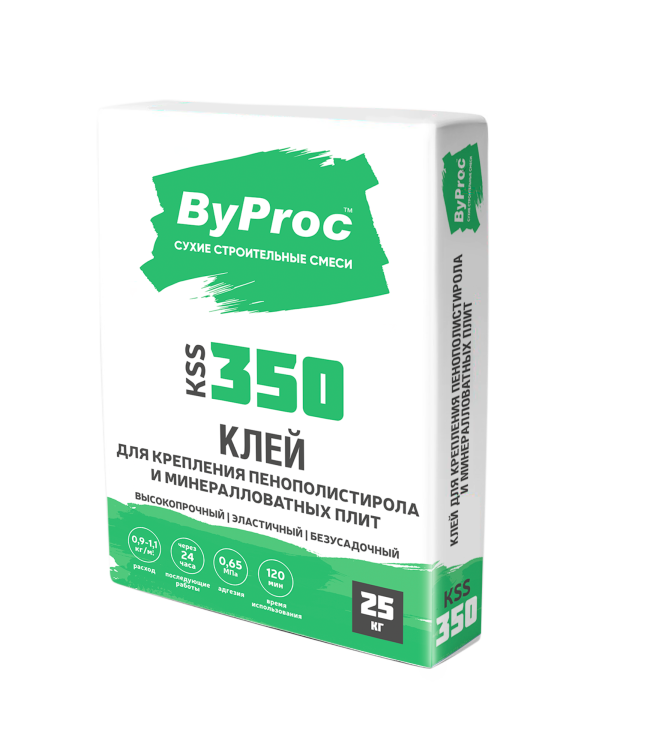Клей цементный для теплоизоляции ByProc KSS-350 25 кг