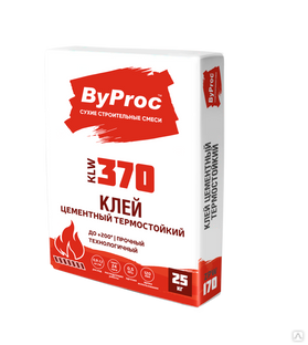 Клей цементный термостойкий ByProc KLW-370 25 кг 