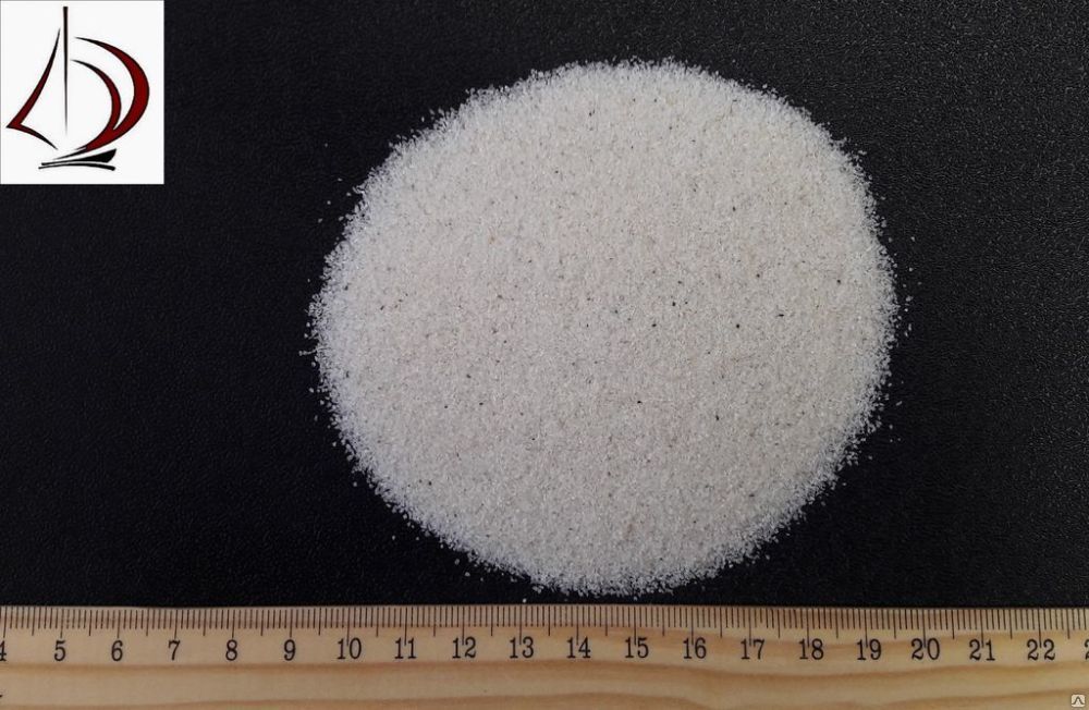 Песок кварцевый белый дробленый фракции 0,2-0,63
