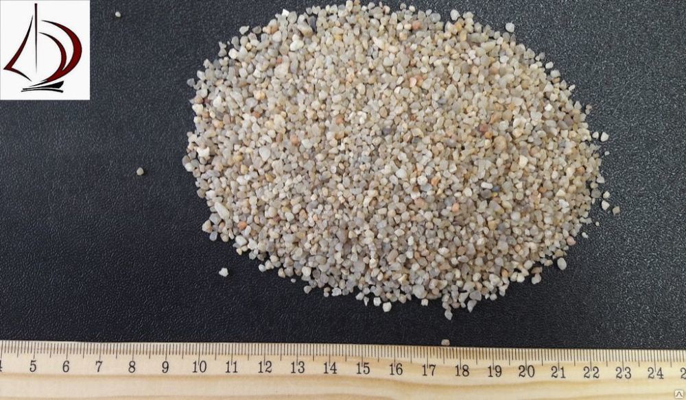 Песок кварцевый фракции 0,8-2,0 в мешках по 25 кг