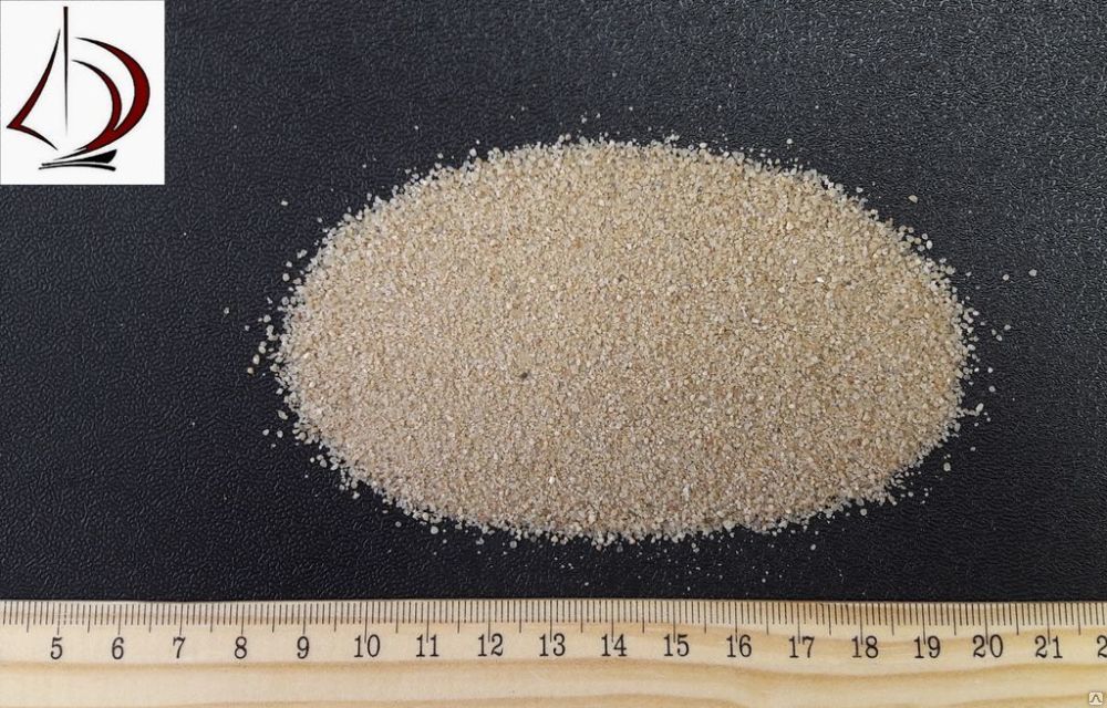 Песок кварцевый фракции 0,1-0,63 в мешках по 25 кг