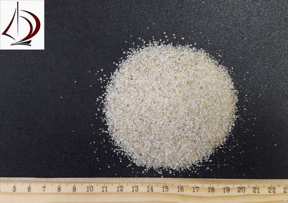 Песок кварцевый фракции 0,4-0,8 в мешках по 25 кг