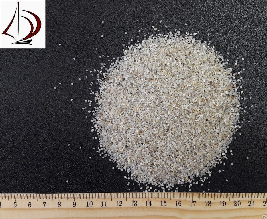 Песок кварцевый фракции 0,6-1,2 в мешках по 25 кг