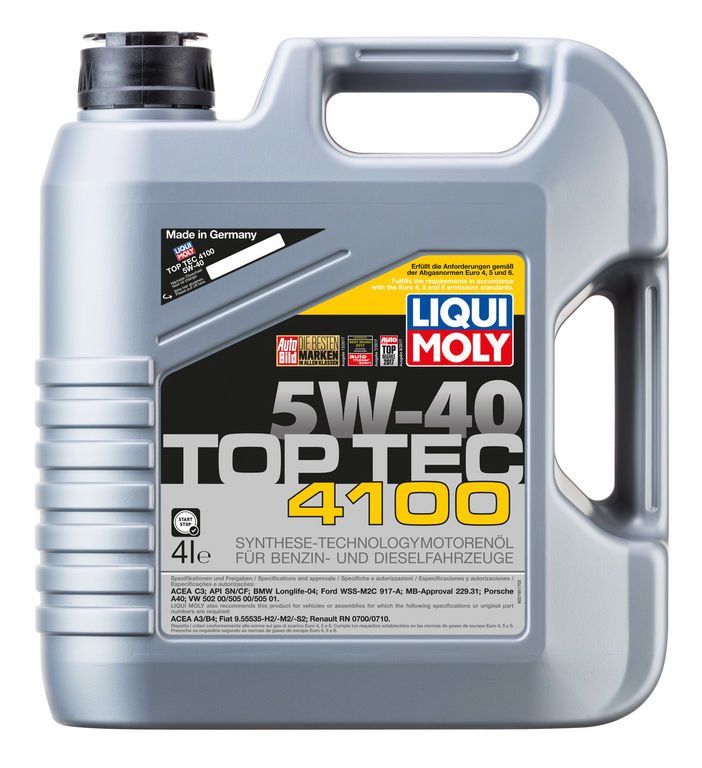 Масло моторное LIQUI MOLY Top Tec 4100 5W-40 (4 л)