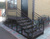 Фасадная лестница к дому маршевая косоур пофоротная с забежными ступенями. размером 1200*4500мм #7