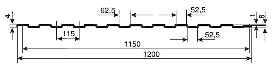 Профнастил с8 схема