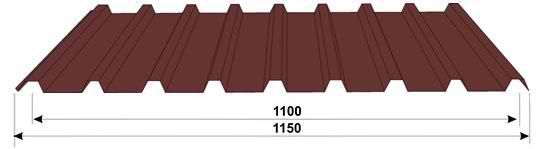Профлист МП 20 0,4 мм, 6 м, коричневый RAL 8017 цена с доставкой