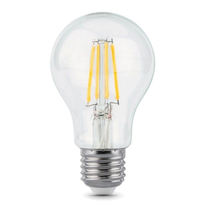 Лампа светодиодная LED 6вт Е27 Filament теплый Gauss