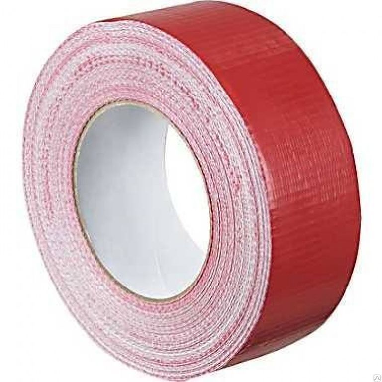 Клейкая лента Поликен красная (Duct Tape red), 48 мм х50 м