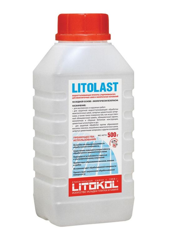 Водоотталкивающая пропитка (гидрофобизатор) "LITOKOL" LITOLAST, 0,5 кг.