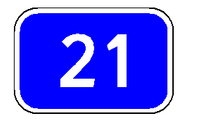 Дорожный знак 6.13 "Килом.знак"(одна и две цифры)