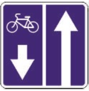 Дорожный знак 5.11.2 "Дорога с полосами для велосипедов"