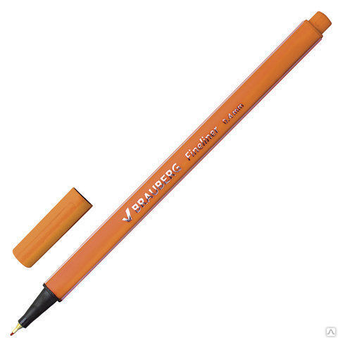 Ручка капилл. BRAUBERG Aero линер 0,4мм трехгранная 8 цветов