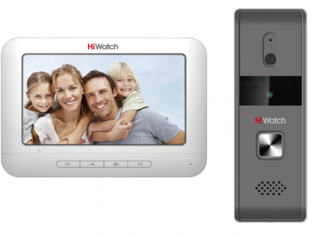 HiWatch DS-D100K Комплект аналогового видеодомофона панель DS-D100P и монитор DS-D100M